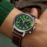 Breitling Top Time B01 Ford Mustang Green Dial Brown Leather Strap Watch for Men - AB01762A1L1X1 Authentic Buy Shop Now