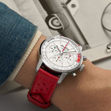 Breitling Top Time B01 Ford Thunderbird White Dial Red Leather Strap Watch for Men - AB01766A1A1X1 Authentic Buy Shop Now