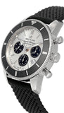 Breitling Superocean Heritage B01 Chronograph 44 Silver Dial Black Mesh Bracelet Watch for Men - AB0162121G1S1 Authentic Buy Shop Now