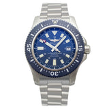 Breitling Superocean 44mm Special Blue Dial Silver Steel Strap Watch for Men - Y17393161C1A1 Authentic Buy Shop Now