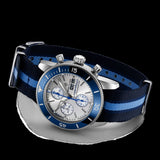 Breitling Superocean Heritage Chronograph 44 Ocean Conservancy Silver Dial Two Tone NATO Strap Watch for Men - A133131A1G1W1 Authentic Buy Shop Now