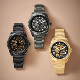 Fossil Bronson Automatic Skeleton Black Dial Black Steel Strap Watch for Men - ME3256 Authentic Buy Shop Now