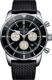 Breitling Superocean Heritage B01 Chronograph 44 Black Dial Black Mesh Bracelet Watch for Men - AB0162121B1S1 Authentic Buy Shop Now