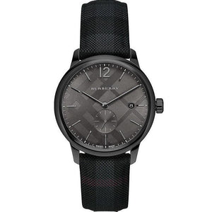 Burberry The Classic Round Horseferry Black Dial Black Leather Strap Watch for Men - BU10010 Authentic Buy Shop Now