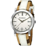 Burberry The City White Dial White Leather Strap Watch for Women - BU9015 Authentic Buy Shop Now