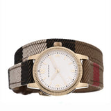 Burberry Utilitarian White Dial Multicolor Leather Strap Watch for Women - BU7851 Authentic Buy Shop Now