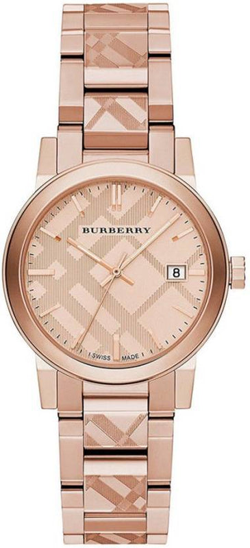 Burberry The City Rose Gold Dial Rose Gold Steel Strap Watch for Women - BU9235 Authentic Buy Shop Now