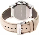 Burberry The City Chronograph Rose Gold Dial Beige Leather Strap Watch For Women - BU9702 Authentic Buy Shop Now