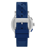 Burberry City Sport Chronograph White Dial Blue Rubber Strap Watch For Men - BU9808 Authentic Buy Shop Now