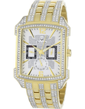 Bulova Crystal Chronograph White Dial Two Tone Steel Strap Watch for Men - 98C109 Authentic Buy Shop Now