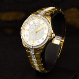 Bulova Crystal Collection Silver Crystal Dial Gold Steel Strap Watch for Women - 98L228 Authentic Buy Shop Now