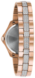 Bulova Crystal Collection Silver Dial Rose Gold Steel Strap Watch for Women - 98L229 Authentic Buy Shop Now