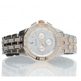 Bulova Octova Crystal Silver Dial Two Tone Steel Strap Watch for Men - 98C133 Authentic Buy Shop Now