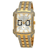 Bulova Crystal Chronograph White Dial Two Tone Steel Strap Watch for Men - 98C109 Authentic Buy Shop Now