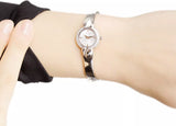 Bulova Crystal Pendant Silver Dial Silver Steel Strap Watch for Women - 96X111 Authentic Buy Shop Now
