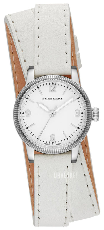 Burberry Utilitarian White Dial White Leather Strap Watch for Women - BU7846 Authentic Buy Shop Now