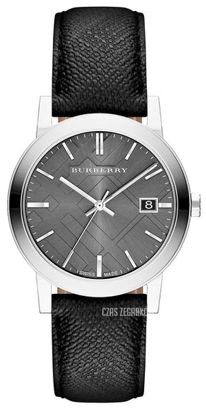 Burberry Heritage Grey Dial Black Leather Strap Watch for Men - BU9024 Authentic Buy Shop Now