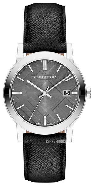 Burberry Heritage Grey Dial Black Leather Strap Watch for Men - BU9024 Authentic Buy Shop Now