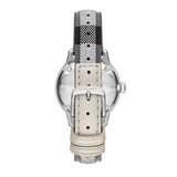 Burberry Classic Stone Silver Dial Horseberry Black Leather Strap Watch for Women - BU10103 Authentic Buy Shop Now
