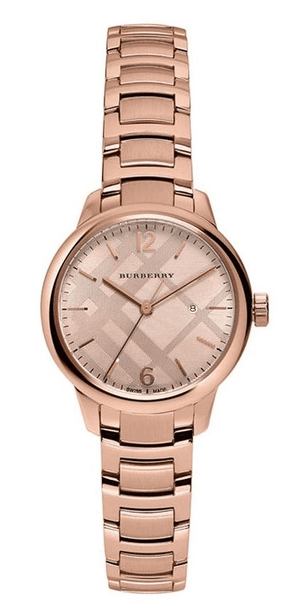Burberry The Classic Rose Gold Dial Rose Gold Steel Strap Watch for Women - BU10116 Authentic Buy Shop Now