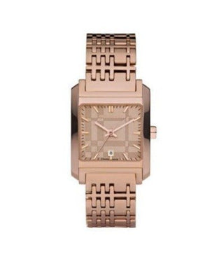 Burberry Nova Check Quartz Rose Gold Dial Rose Gold Steel Strap Watch for Women - BU1578 Authentic Buy Shop Now