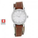 Burberry Utilitarian White Dial Brown Leather Strap Watch for Women - BU7848 Authentic Buy Shop Now