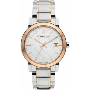 Burberry The City White Dial Two Tone Steel Strap Watch for Women - BU9006 Authentic Buy Shop Now