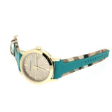 Burberry The City Gold Dial Blue Leather Strap Watch for Women - BU9018 Authentic Buy Shop Now