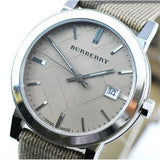 Burberry The City Nova Beige Dial Grey Leather Strap Watch for Women - BU9023 Authentic Buy Shop Now