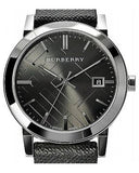 Burberry Heritage Grey Dial Black Leather Strap Watch for Men - BU9024 Authentic Buy Shop Now