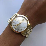 Burberry The City White Dial Gold Steel Strap Watch for Women - BU9103 Authentic Buy Shop Now