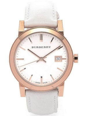 Burberry The City White Dial White Leather Strap Watch for Women - BU9108 Authentic Buy Shop Now