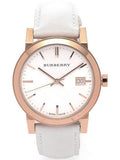 Burberry The City White Dial White Leather Strap Watch for Women - BU9209 Authentic Buy Shop Now