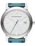 Burberry White Dial Turquoise Leather Strap Watch for Women - BU9120 Authentic Buy Shop Now