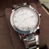 Burberry The City Diamonds Silver Dial Silver Steel Strap Watch for Women - BU9125 Authentic Buy Shop Now