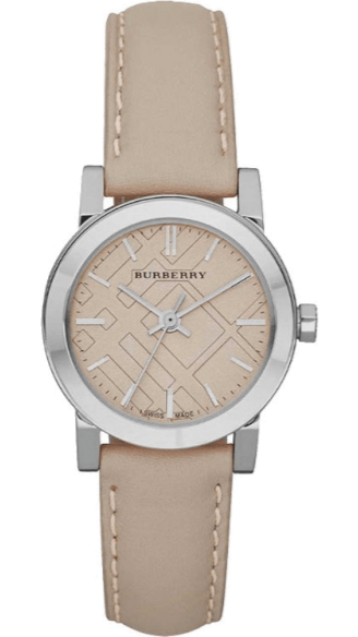 Burberry The City Beige Dial Beige Leather Strap Watch for Women - BU9207 Authentic Buy Shop Now