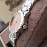 Burberry The City Diamonds Pink Dial Silver Steel Strap Watch for Women - BU9223 Authentic Buy Shop Now