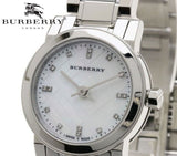 Burberry The City Diamonds Mother of Pearl Dial Silver Steel Strap Watch for Women - BU9224 Authentic Buy Shop Now