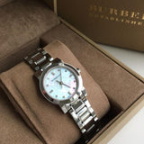 Burberry The City Diamonds Mother of Pearl Dial Silver Steel Strap Watch for Women - BU9224 Authentic Buy Shop Now