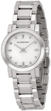 Burberry The City Diamonds Mother of Pearl Dial Silver Steel Strap Watch for Women - BU9224 Authentic Buy Shop Now