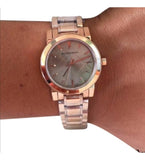 Burberry The City Nude Dial Rose Gold Steel Strap Watch for Women - BU9228 Authentic Buy Shop Now
