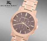 Burberry The City Grey Dial Rose Gold Steel Strap Watch for Men - BU9353 Authentic Buy Shop Now