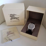 Burberry The City Grey Dial Black Leather Strap Watch for Men - BU9359 Authentic Buy Shop Now