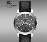 Burberry The City Grey Dial Black Leather Strap Watch for Men - BU9362 Authentic Buy Shop Now