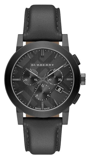 Burberry The City Black Dial Black Leather Strap Watch for Men - BU9364 Authentic Buy Shop Now