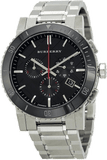 Burberry The City Black Dial Silver Steel Strap Watch for Men - BU9380 Authentic Buy Shop Now