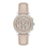 Burberry The City Chronograph Rose Gold Dial Beige Leather Strap Watch For Women - BU9702 Authentic Buy Shop Now