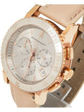 Burberry Chronograph Rose Gold Dial Beige Leather Strap Watch for Women - BU9704 Authentic Buy Shop Now