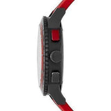 Burberry The City Chronograph Black Dial Red Rubber Strap Watch For Men - BU9805 Authentic Buy Shop Now