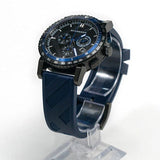 Burberry The City Sport Chronograph Black Dial Blue Rubber Strap Watch For Men - BU9807 Authentic Buy Shop Now